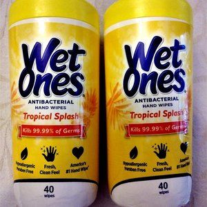 Wet Ones Tropical Splash Antibac Wipes-2 w/40 each
